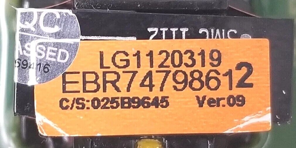 OEM Replacement for LG Washer Control EBR74798612