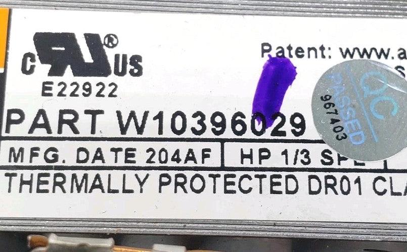 OEM Replacement for GE Dryer Drive Motor W10396029