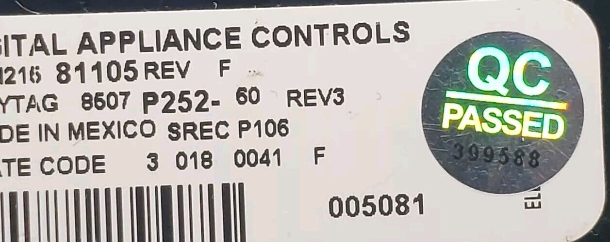 Genuine OEM Replacement for Whirlpool Oven Control 8507P252-60 ⭐ ⭐