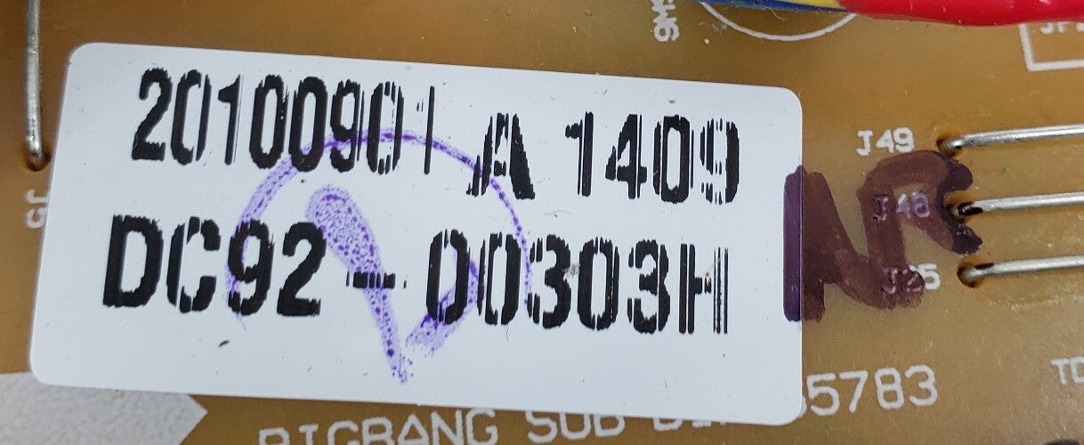 OEM Replacement for Samsung Dryer User Control DC92-00303H
