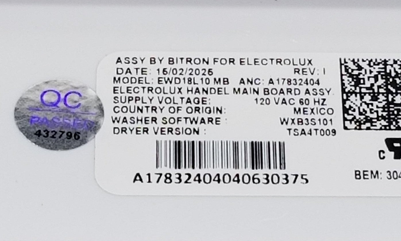 New OEM Replacement for Frigidaire Washer Electronic Control 5304535307
