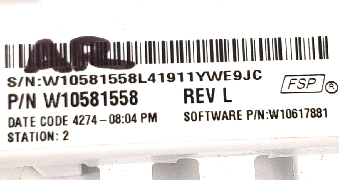 Genuine OEM Replacement for Kenmore Washer Control W10581558 ⭐ ⭐