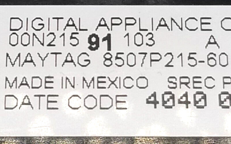 OEM Replacement for Maytag Range Control 8507P215-60