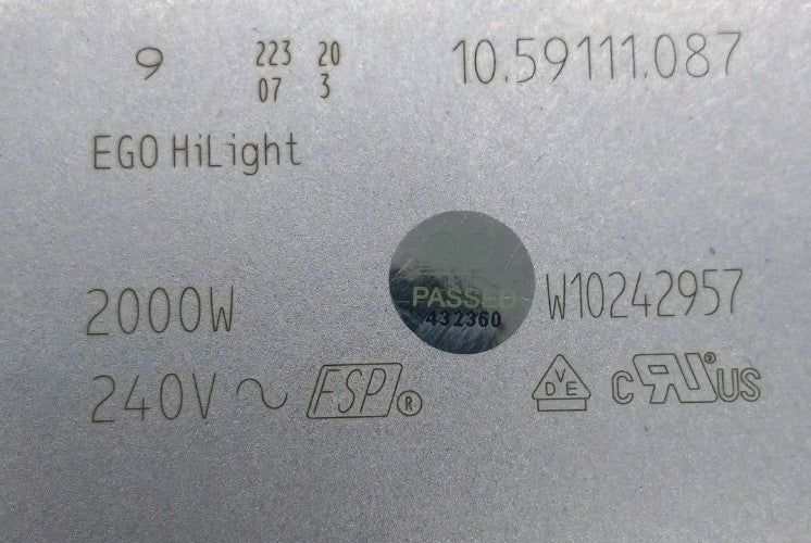 New OEM Replacement for Whirlpool Radiant Surface Element W10242957