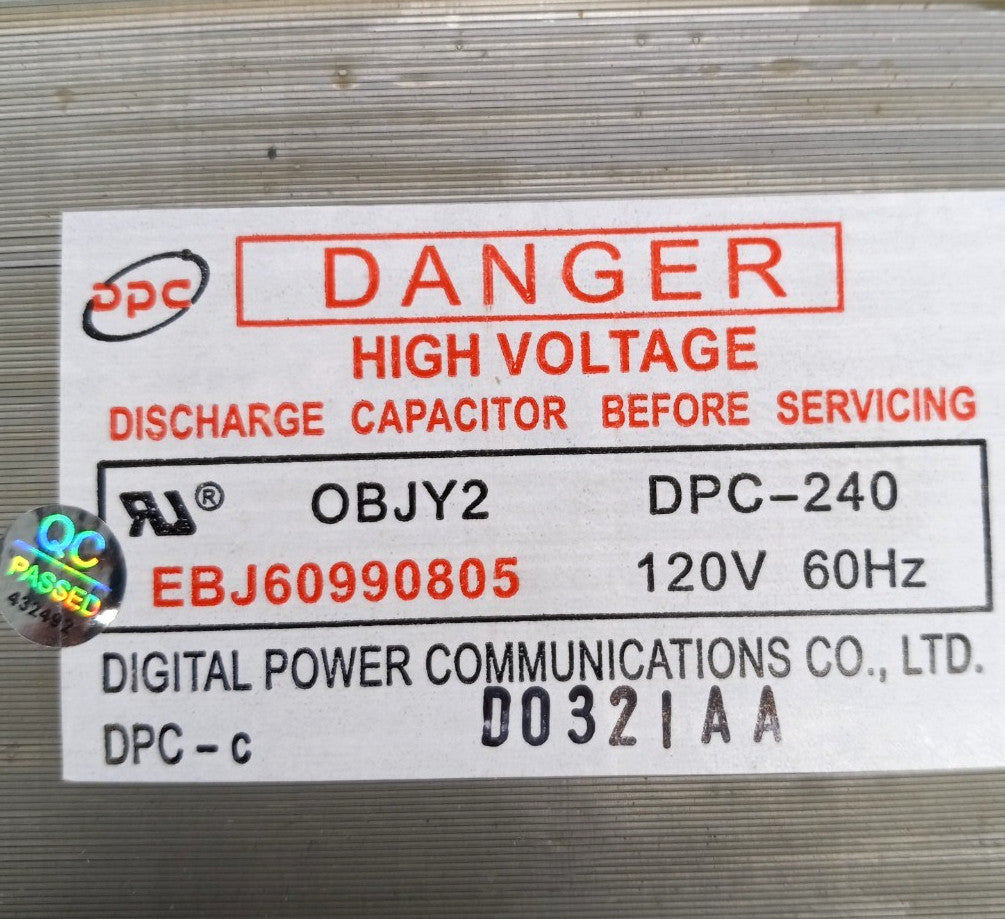 New OEM Replacement for LG Microwave Transformer EBJ60990805