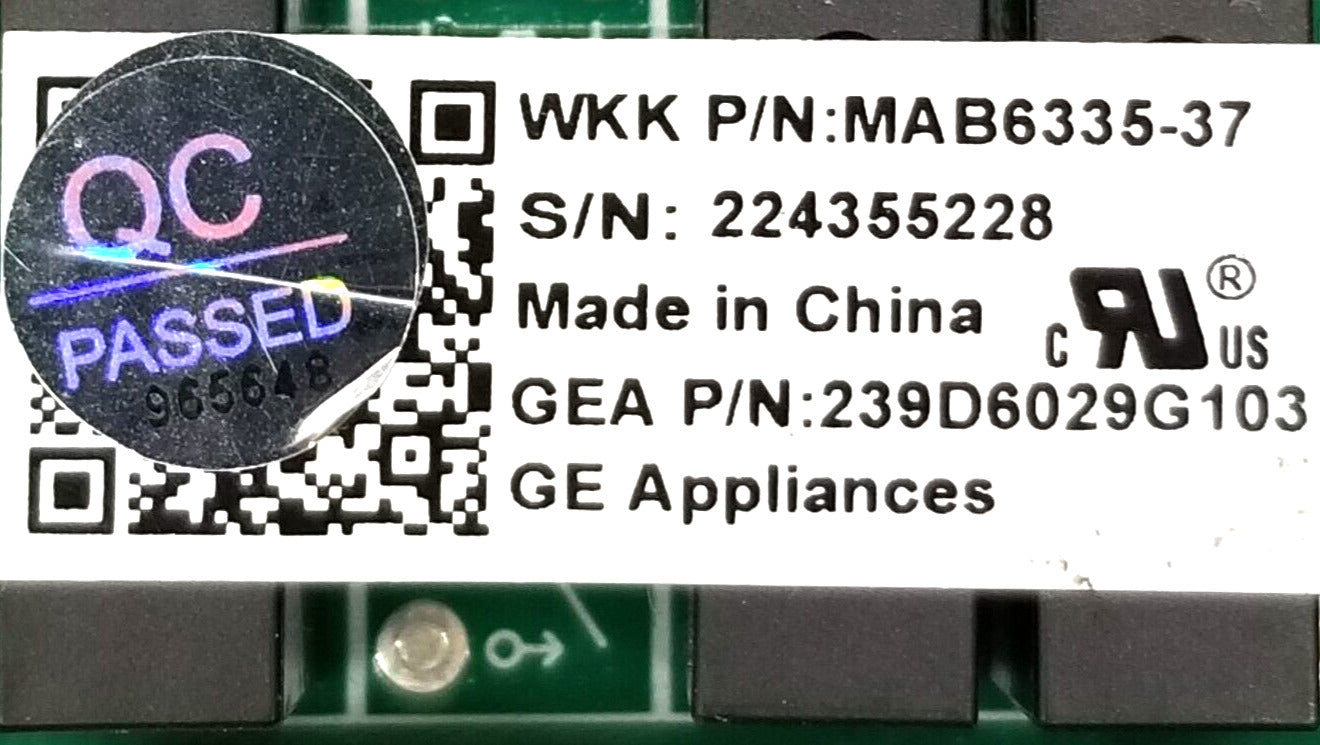 OEM Replacement for GE Refrigerator Control 239D6029G103