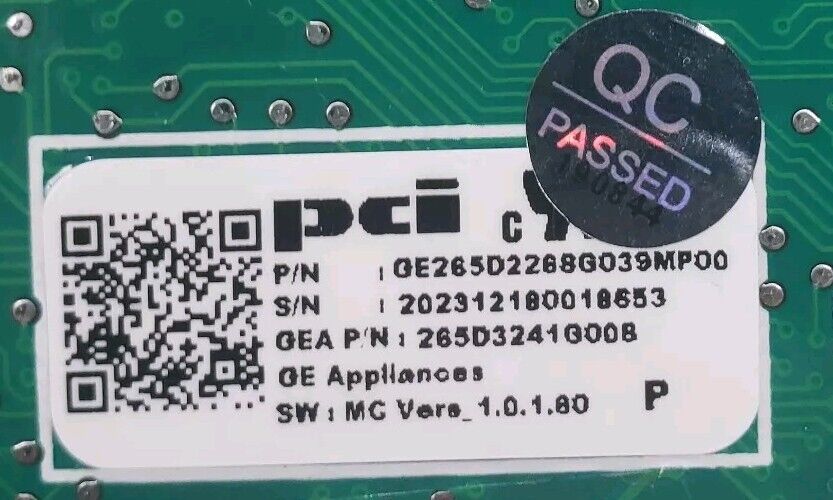 OEM Replacement for GE Dishwasher Control 265D3241G008