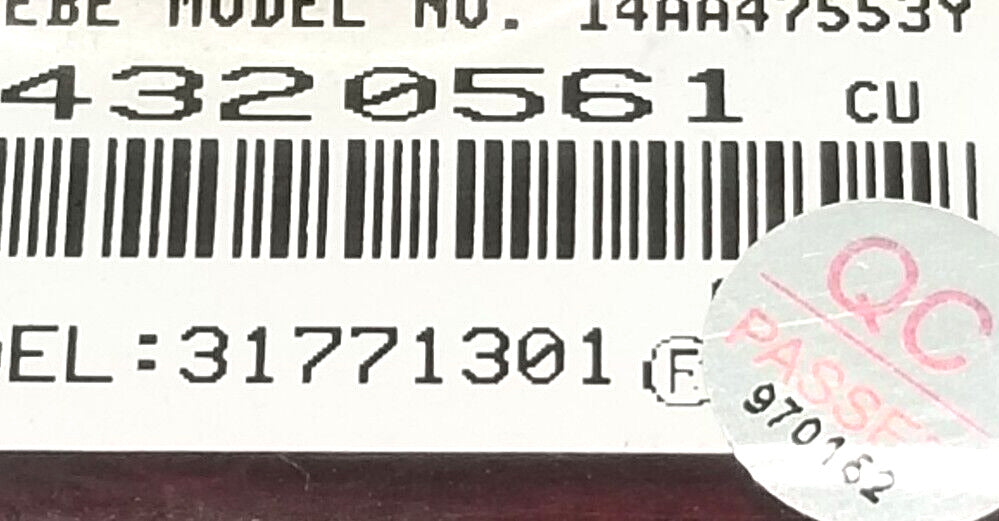 OEM Replacement for Amana Range Control 31771301 ~ ~