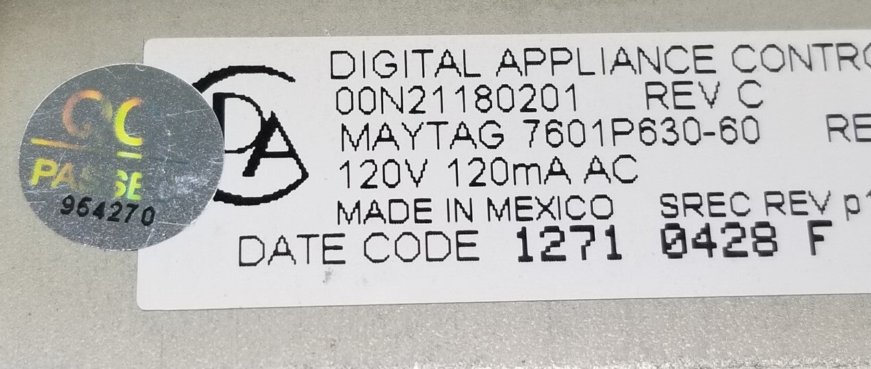 OEM Replacement for Maytag Oven Control 7601P630-60