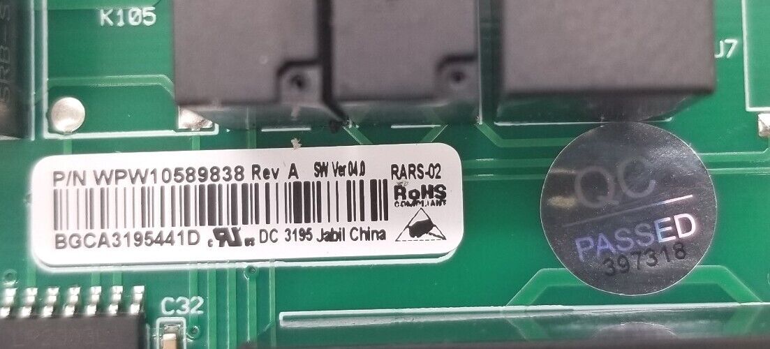 OEM Replacement for Whirlpool Fridge Control WPW10589838