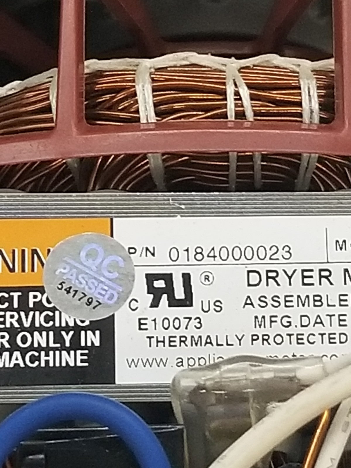 New OEM Laundry Lux Dryer Motor 0184000023