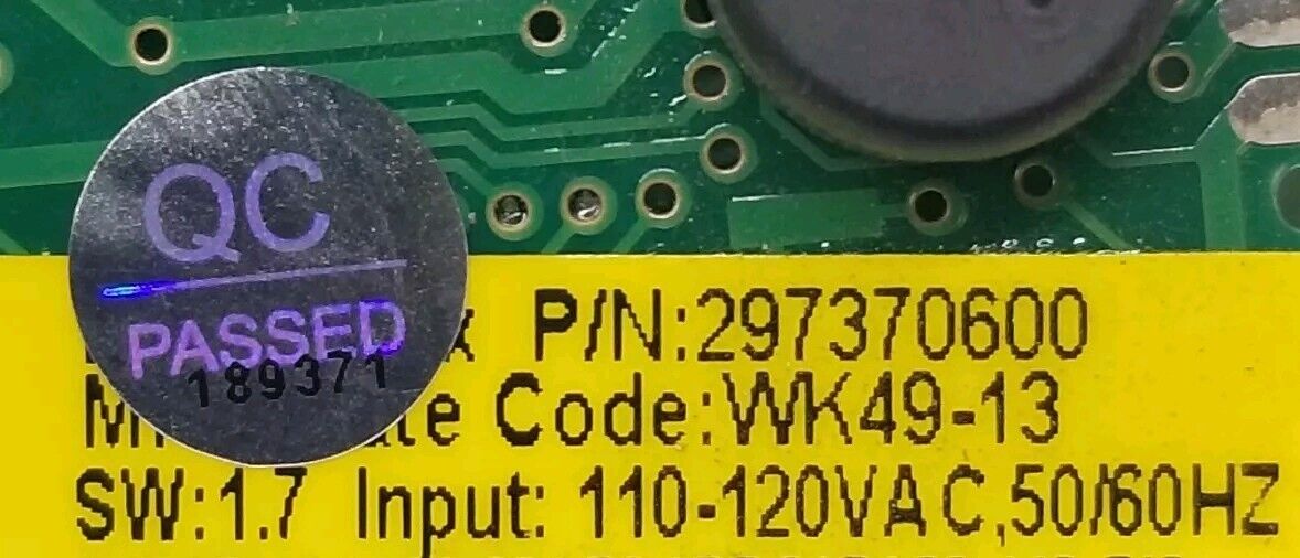OEM Replacement for Frigidaire Fridge Control 297370600