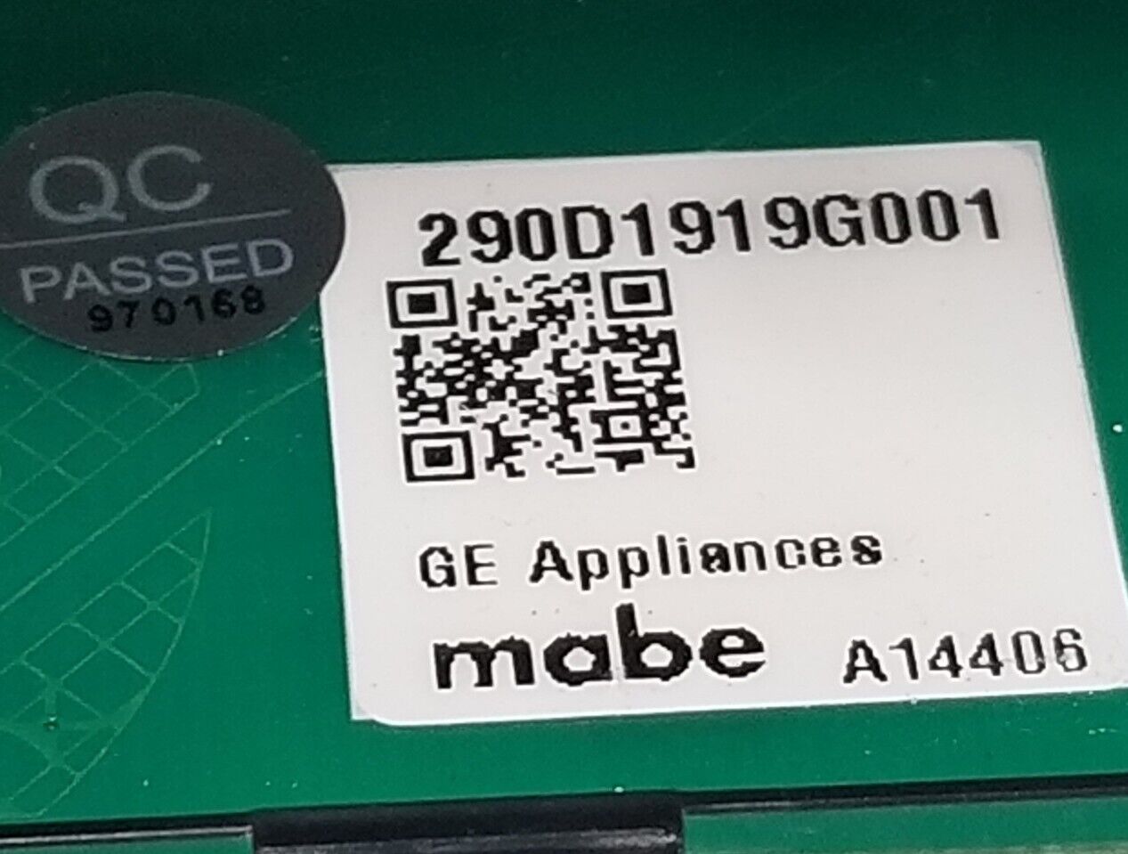 OEM Replacement for GE Washer User Control 290D1919G001