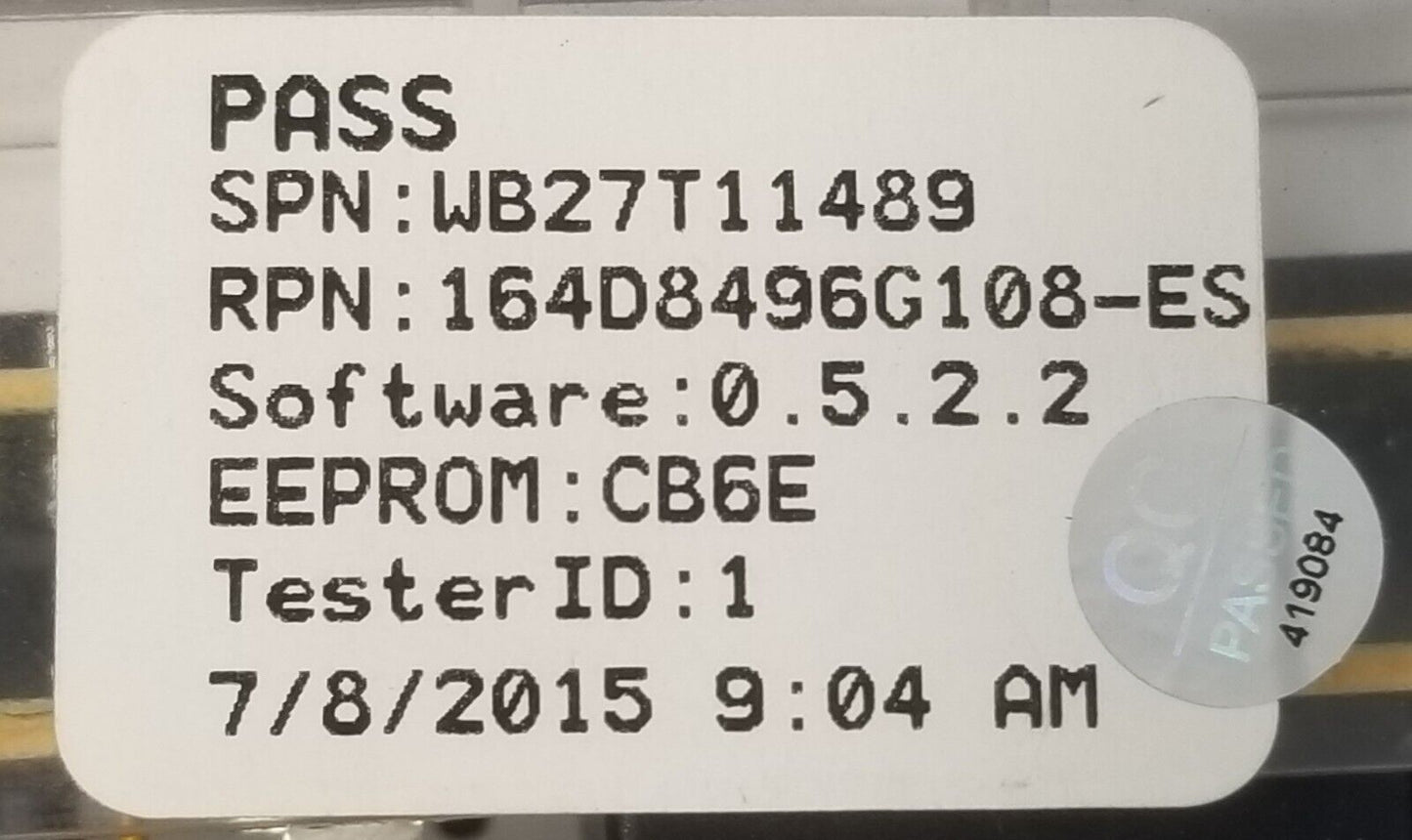Genuine OEM Replacement for GE Range Control WB27T11489