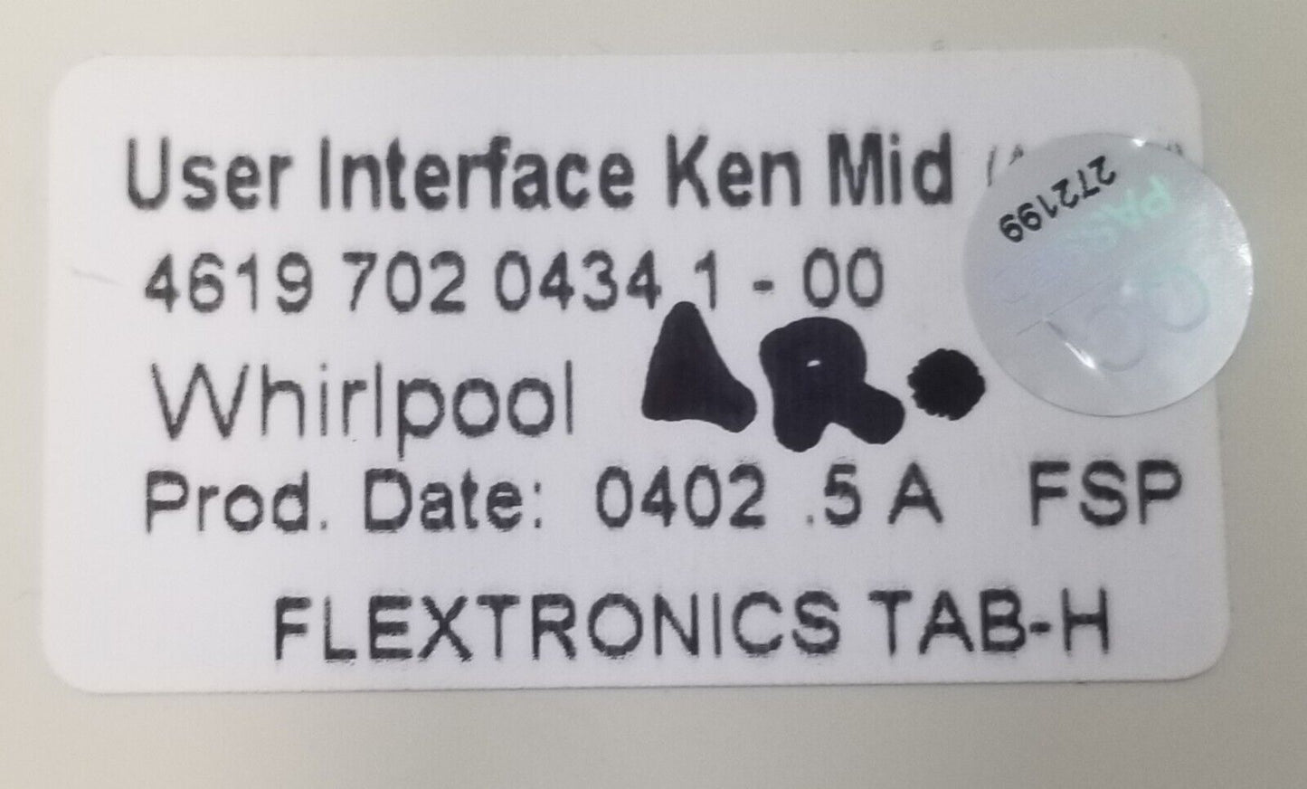 Genuine Replacement for Whirlpool Washer Control 461970204341