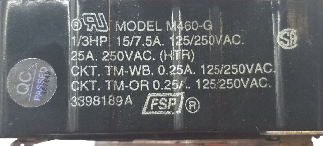 OEM Replacement for Kenmore Dryer Timer 3398189A ~ ~