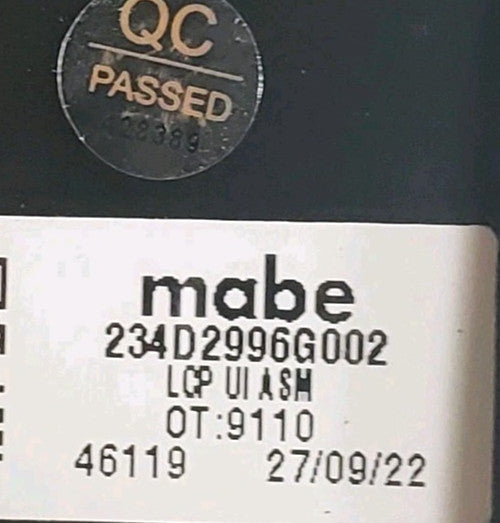 OEM Replacement for GE Dryer Control Panel WE22X33126