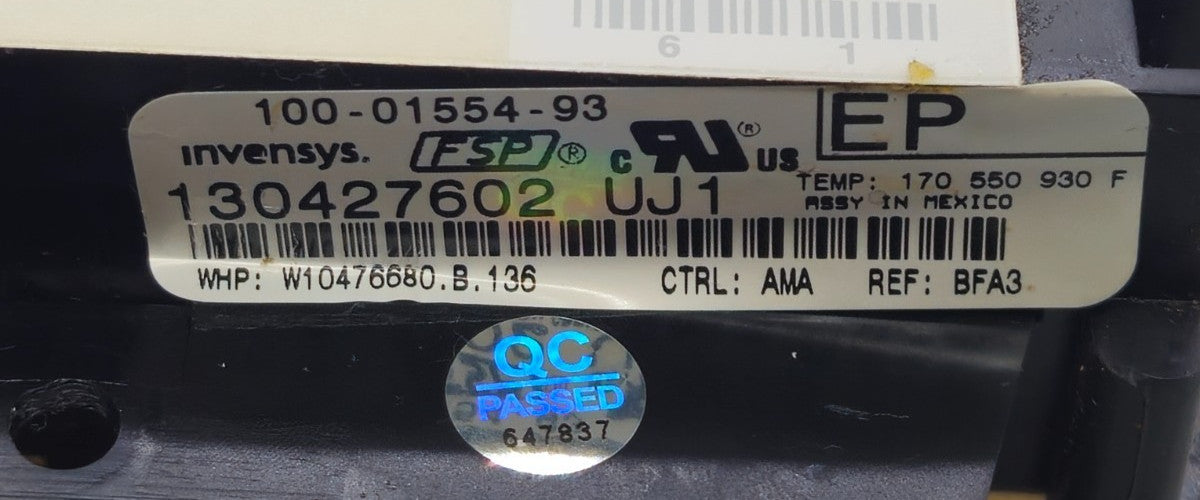 OEM Range Oven Control Board W10476680
