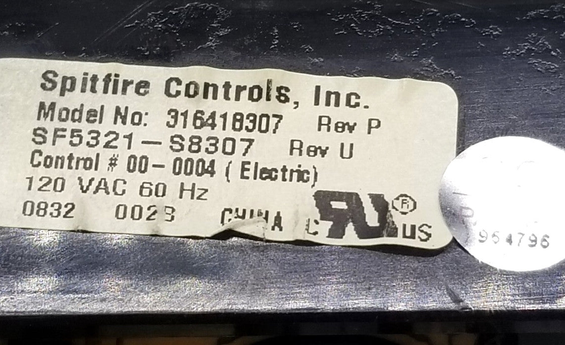 OEM Replacement for Kenmore Range Control  316418307