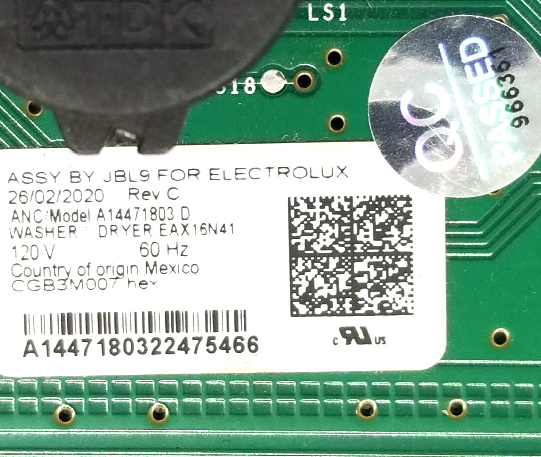 OEM Replacement for Frigidaire Dryer Control  A14471803
