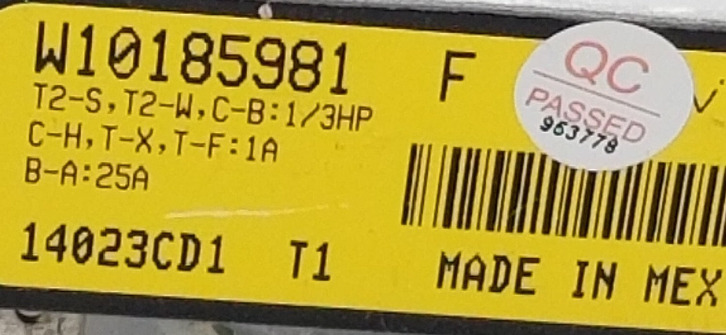 OEM Replacement for Whirlpool Dryer Timer  W10185981F  1 Year