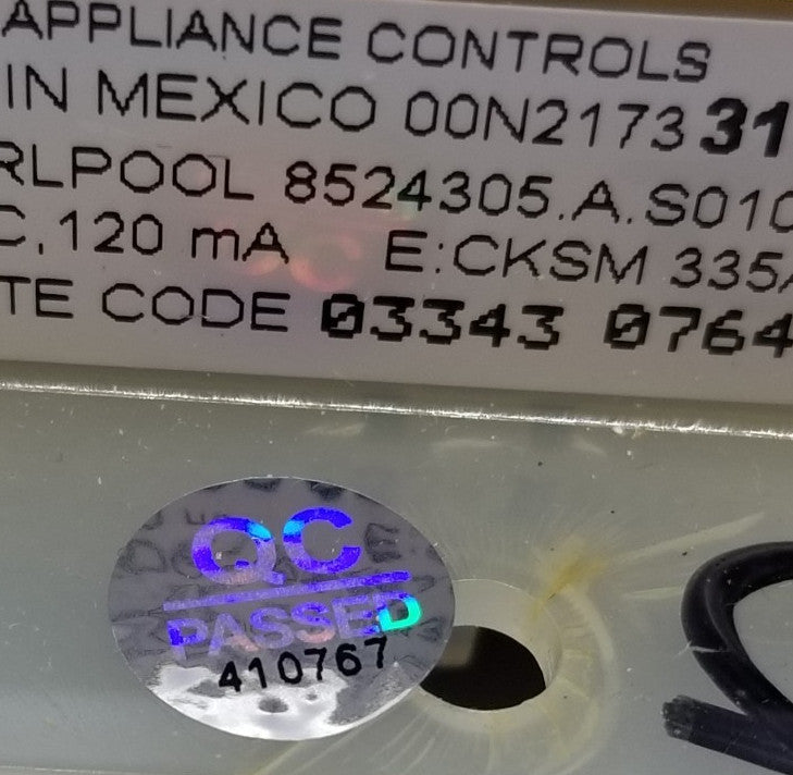 OEM Replacement for Whirlpool Range Control 8524305