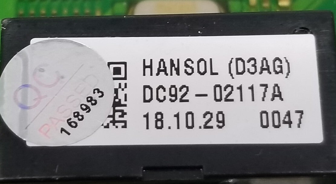 OEM Replacement for Samsung Washer Control DC92-01738B  DC92-02117A  1- Year
