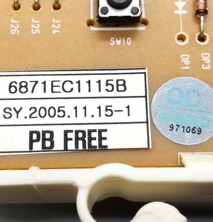 OEM Replacement for LG Dryer Display PCB  6871EC1115B    ~ ~