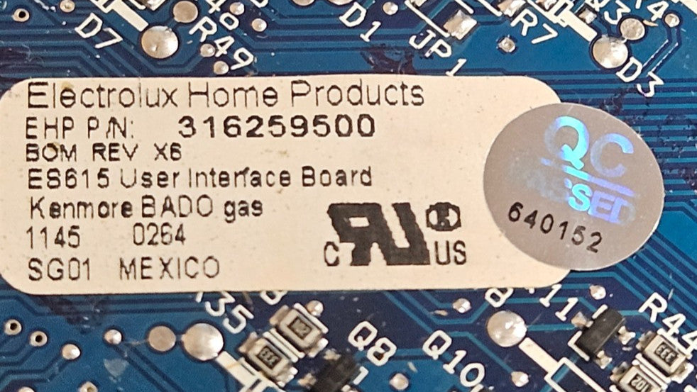 OEM Replacement for Frigidaire Range Control 316259500