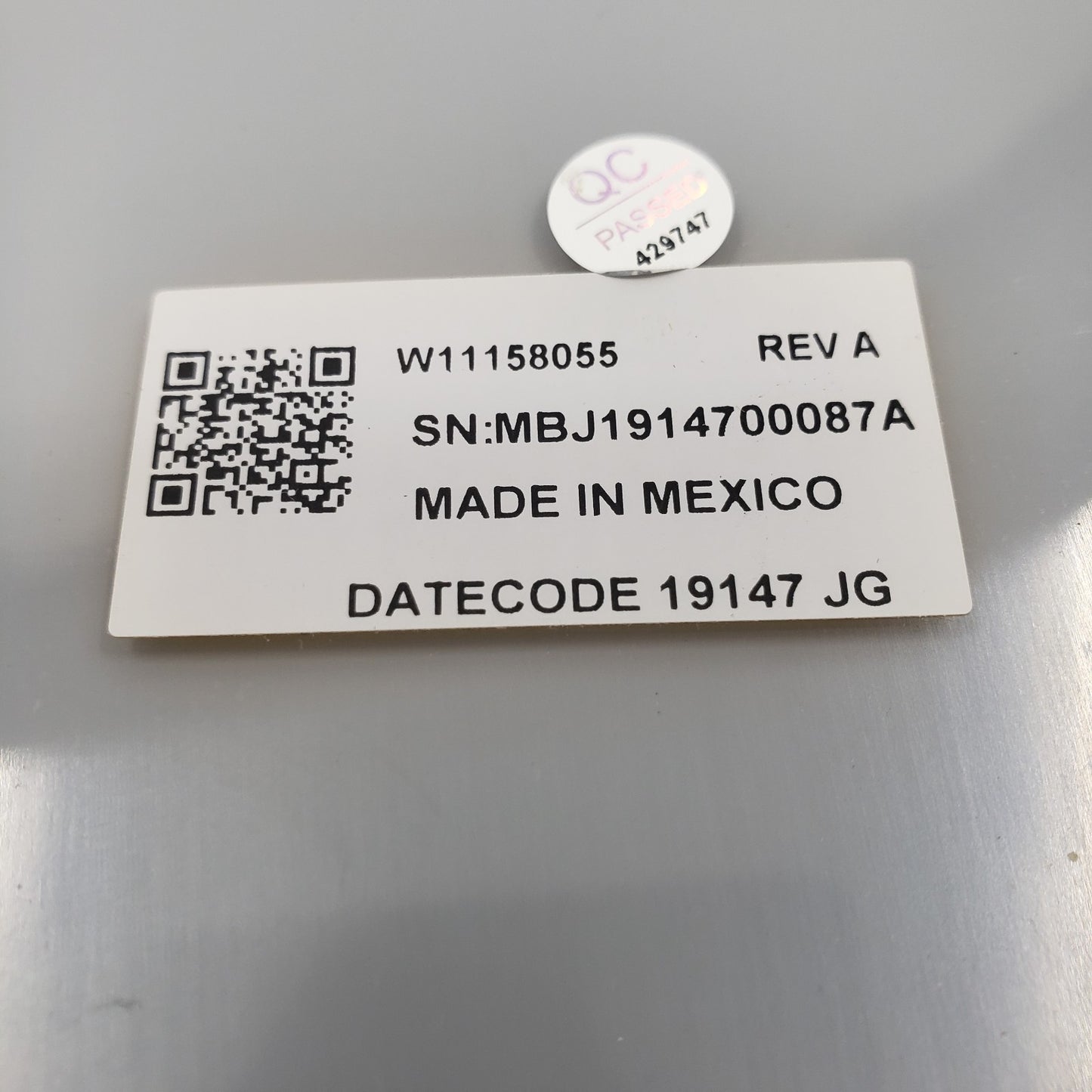 OEM Replacement for Kenmore Washer Control Panel W11158055