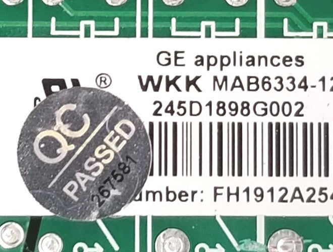 Genuine OEM Replacement for GE Refrigerator Control 245D1898G002