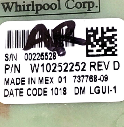 Genuine OEM Replacement for Whirlpool Washer Control W10252252
