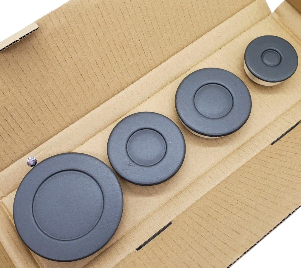 New OEM Replacement for Midea Oven Flame Spreader/Burner Cap Set for MGR30S2AST