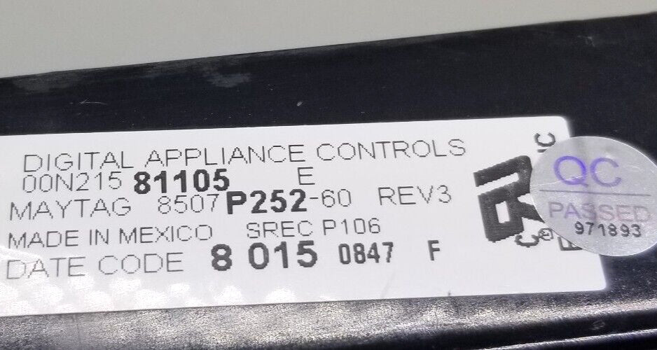 OEM Replacement for Whirlpool Oven Control 8507P252-60   ~ ~