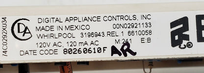 OEM Replacement for Whirlpool Range Oven Control Board 3196943