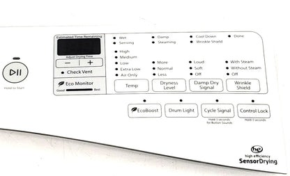 Replacement for Whirlpool Dryer Display W10639906 W10861218