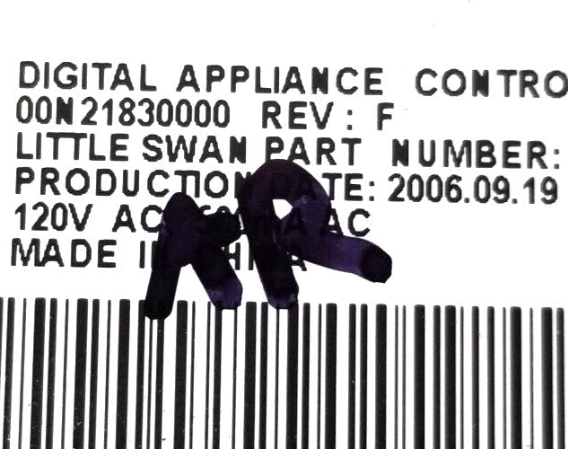 OEM Replacement for GE Washer Control Board  00N21830000