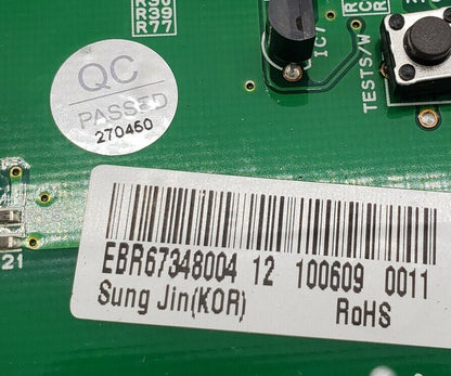 Genuine OEM Replacement for LG Refrigerator Control EBR67348004