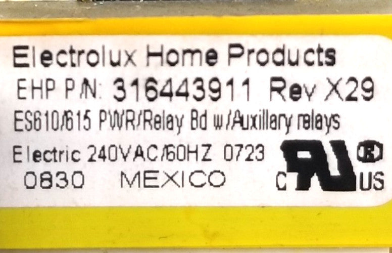 OEM Replacement for Electrolux Oven Relay Board 316443911