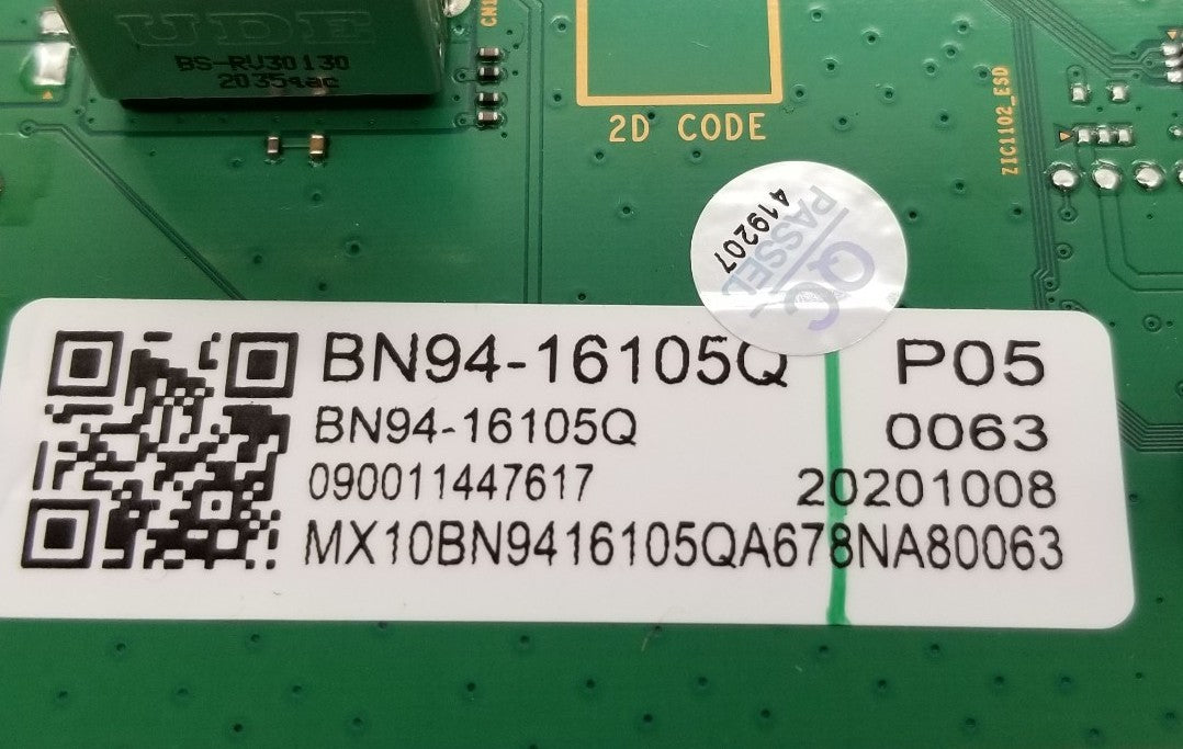 New OEM Replacement for Samsung Main Control Board BN94-16105Q