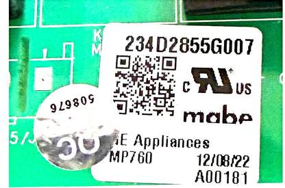 OEM Replacement for GE Washer Control 234D2855G007