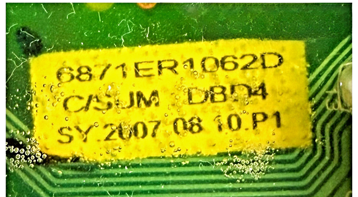 OEM Replacement for LG Washer Control 6871ER1062D