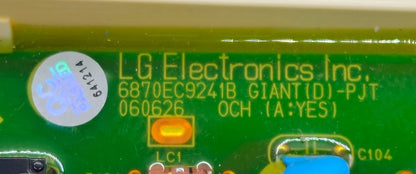 OEM Replacement for LG Dryer Control Board 6870EC9241B