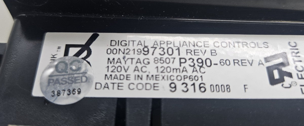 OEM Replacement for Whirlpool Range Control 8507P390-60