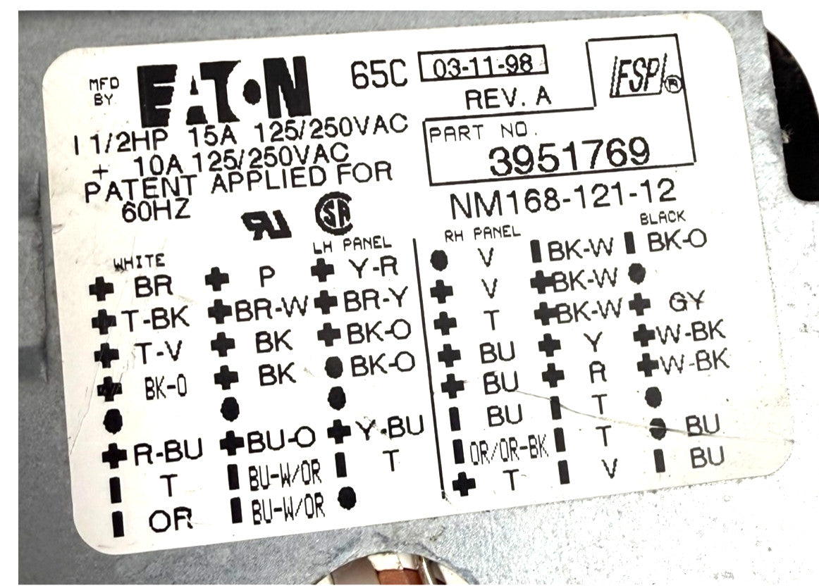 OEM Replacement for Whirlpool Washer Timer 3951769