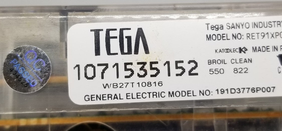 OEM Replacement for GE Oven Control Board 191D3776P007