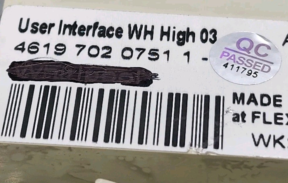OEM Replacement for Whirlpool Washer User Interface 4619 702 0751 1