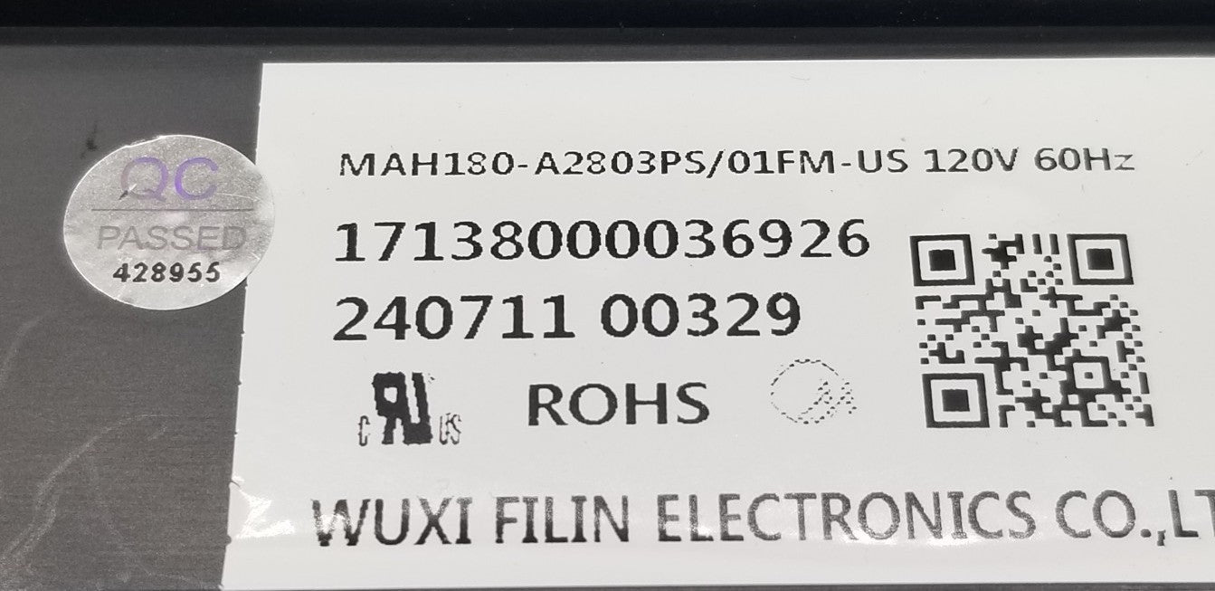 New OEM Replacement for Midea Washer Display Control 17138000036926