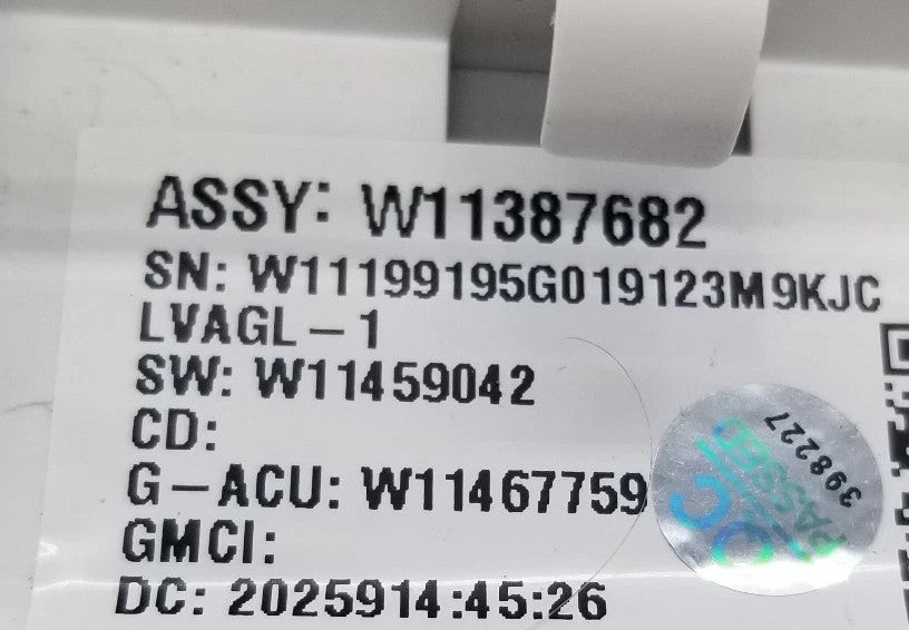 OEM Replacement for Whirlpool Washer Control W11387682
