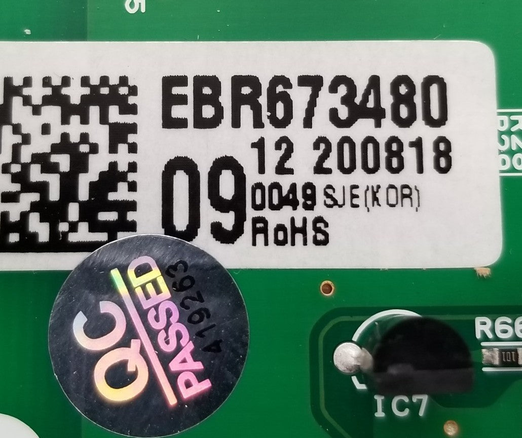 New OEM Replacement for LG Fridge Control Board EBR67348009 1-Yr